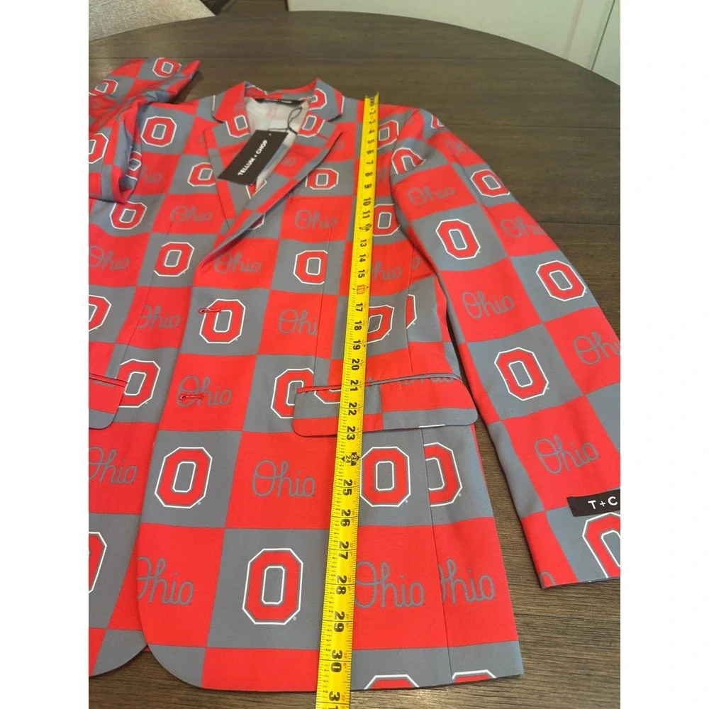 Tellum + Chop Ohio State Suit 42 Jacket 38x36 Pants Game Day Tailgate NWT